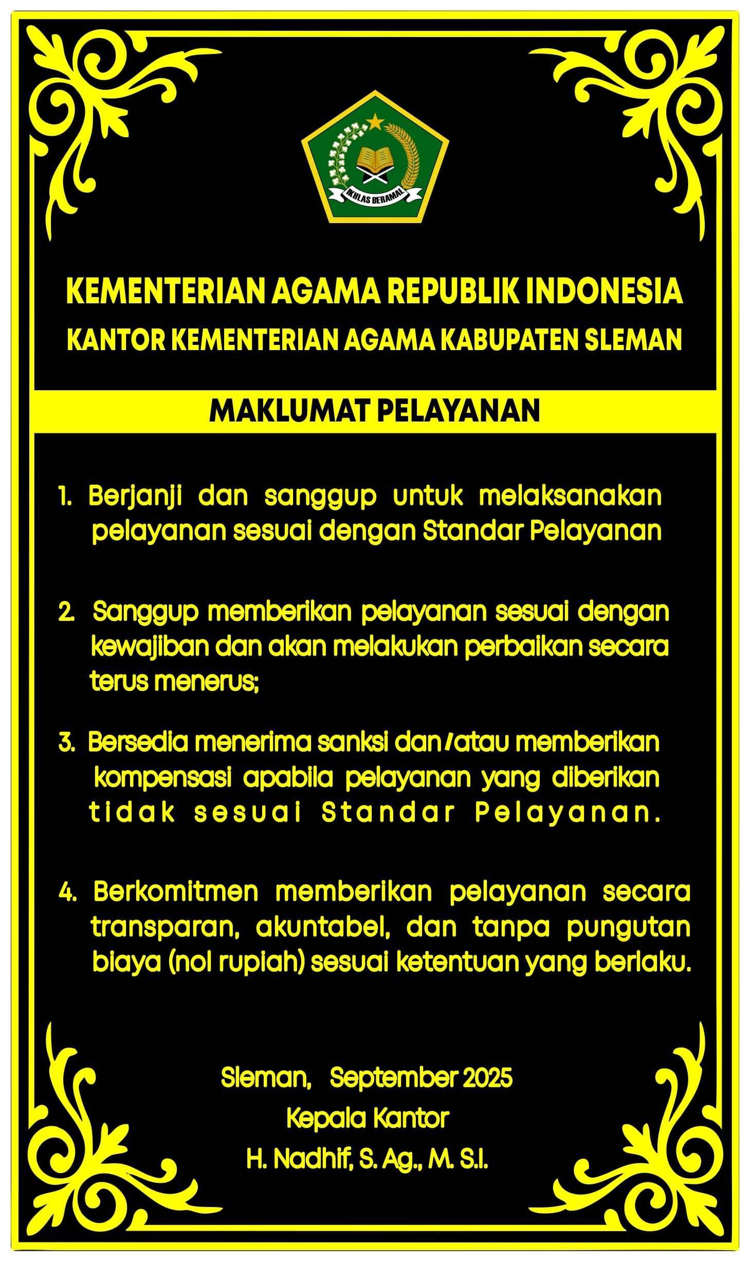 Maklumat Pelayanan