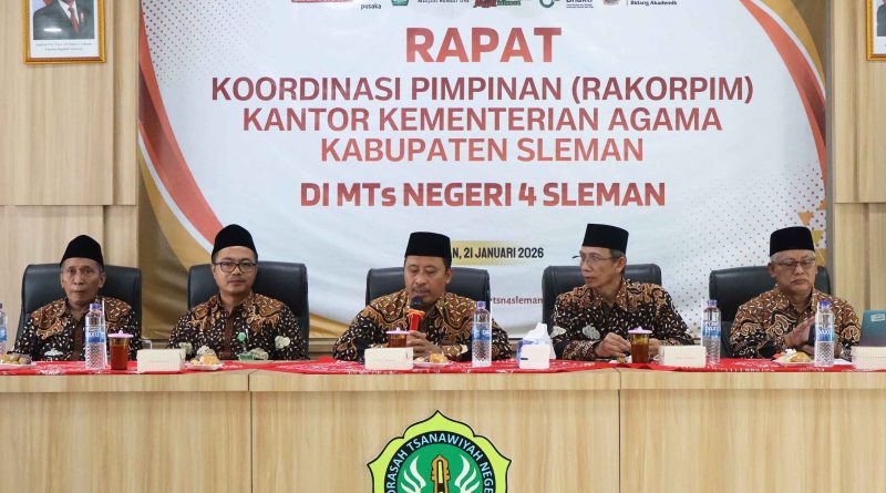 ‎Rakorpim Madrasah Sleman: Kakankemenag Perkuat Zona Integritas dan Mutu Layanan Pendidikan