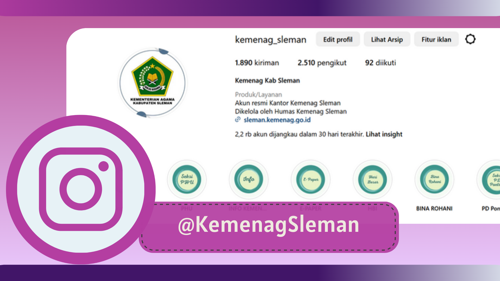 Instagram Kemenag Sleman